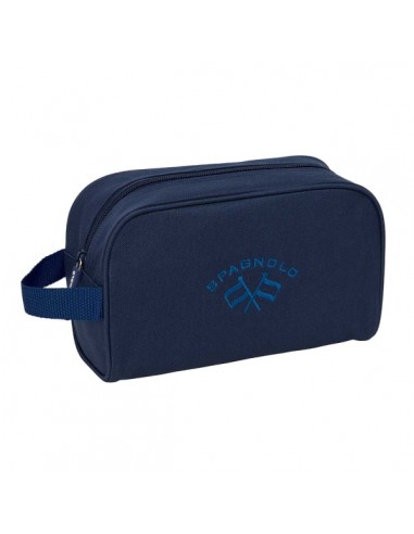 Safta Spagnolo Neceser - Interior Forrado - Asa de Mano Lateral - Organizadores con Compartimentos - 24x15x10cm - Color Azul