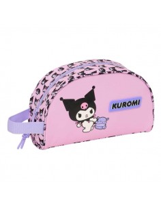 Safta Kuromi Neceser - Adaptable a Carro - Asa de Mano Lateral - Bolsillo Interior con Cremallera - 26x16x9cm - Color Rosa