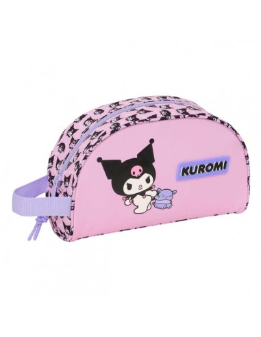 Safta Kuromi Neceser - Adaptable a Carro - Asa de Mano Lateral - Bolsillo Interior con Cremallera - 26x16x9cm - Color Rosa