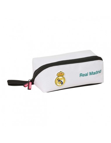 Safta Real Madrid Equipacion 26 27 Portatodo Cuadrado - Cremallera Diagonal de Doble Tirador - Asa Lateral - 20x8x8cm - Color