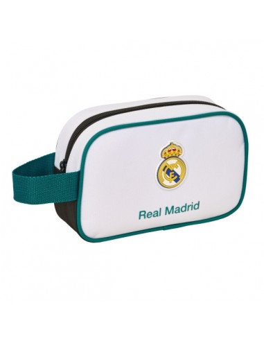 Safta Real Madrid Equipacion 26 27 Neceser - Asa de Mano Lateral - 22x13.5x8cm - Color Blanco y Negro