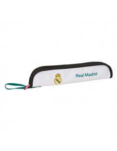 Safta Real Madrid Equipacion 26 27 Portaflautas - Interior Acolchado - Alojamiento para Varilla - Asa Lateral - Borde