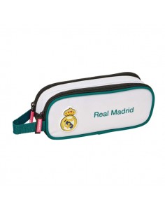 Safta Real Madrid Equipacion 26 27 Portatodo - 2 Compartimentos con Cremallera - Asa Lateral - Capacidad 1L - 21x8x6cm -