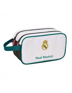 Safta Real Madrid Equipacion 26 27 Neceser - 2 Compartimentos con Cremallera - Adaptable a Carro - Asa de Mano Lateral -
