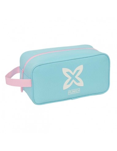 Safta Munich Sky Zapatillero Mediano - Capacidad 6L - Asa de Mano Lateral - 29x15x14cm - Color Azul Pastel