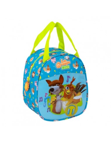 Safta la Granja de Zenon Bolsa Isotermica - Asa de Mano - Cremallera - 19x22x14cm - Color Azul y Amarillo