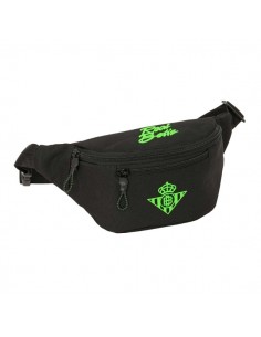 Safta Real Betis Balompie Bolsa de Cintura - Cremallera - Cintas Ajustables - Cierre de PVC - Bolsillo Frontal - 23x12x9cm -
