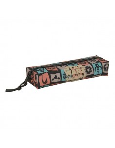 Safta Mandalorian and Grogu Portatodo Rectangular - Goma Elastica Trasera - Cremallera - 22x4x7cm - Color Negro