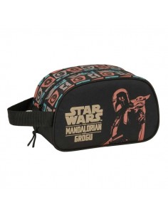 Safta Mandalorian and Grogu Neceser - Adaptable a Carro - Asa de Mano Lateral - 26x15x12cm - Color Negro