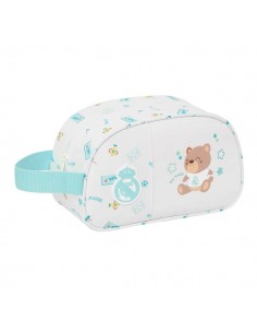 Safta Real Madrid Preescolar Neceser - Adaptable a Carro - Asa de Mano Lateral - 26x15x12cm - Color Blanco
