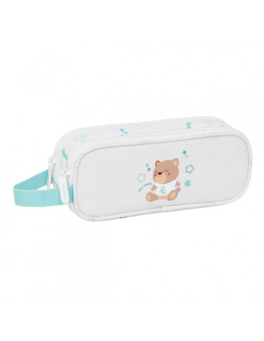 Safta Real Madrid Preescolar Portatodo - 2 Compartimentos con Cremallera - Asa Lateral - Capacidad 1L - 21x8x6cm - Color
