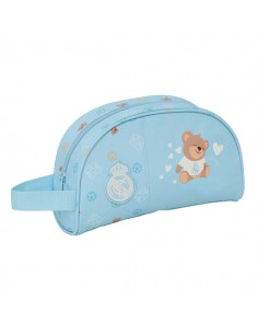 Safta Real Madrid Preescolar Neceser - Adaptable a Carro - Asa de Mano Lateral - Bolsillo Interior con Cremallera - 26x16x9cm