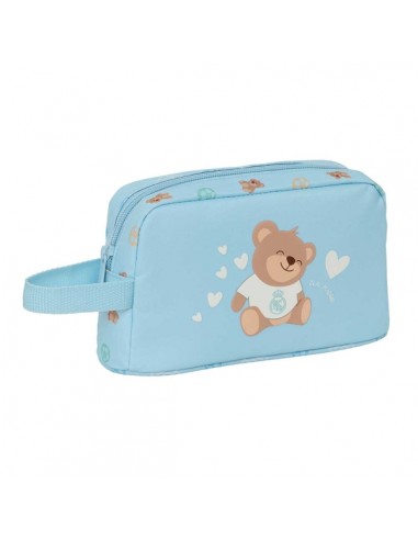 Safta Real Madrid Bolsa Preescolar Isotermica Porta Alimentos - Asa de Mano Lateral - Cremallera - 21.5x12x6.5cm - Color Azul