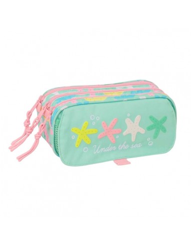 Safta Estrellas Portatodo - 3 Compartimentos con Cremallera - Cinta Trasera Adaptable - Bolsillo Frontal de Rejilla con