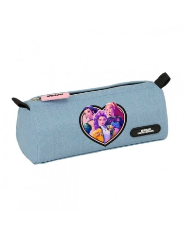 Safta K-Pop Demon Hunters Huntr X Portatodo - 1 Compartimento con Cremallera - 21x8x7cm - Color Azul Claro