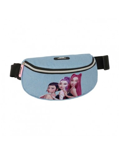 Safta K-Pop Demon Hunters Huntr X Bolsa de Cintura - Cremallera - Cintas Ajustables - Cierre de PVC - 23x14x9cm - Color Azul