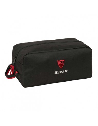 Safta Sevilla FC Zapatillero - Capacidad 9L - Asa de Mano Lateral - 34x15x18cm - Color Negro
