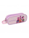 Safta K-Pop Demon Hunters Iconic Portatodo - 2 Compartimentos con Cremallera - Asa Lateral - Capacidad 1L - 21x8x6cm - Color