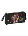 Safta K-Pop Demon Hunters Energy Portatodo - 3 Compartimentos con Cremallera - Bolsillo Interior Central - 22x12x3cm - Color