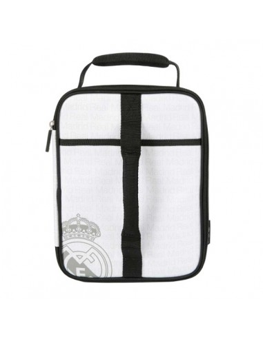 Safta Real Madrid Bolsa Isotermica Porta Alimentos - Expandible - Incluye Recipiente de 650ml - Cremallera - Asa de Mano -