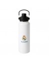 Safta Real Madrid Botella Isotermica - Capacidad 1.2L - Pajita Interior - Revestimiento Interior de Cobre - Tapa Antifugas -