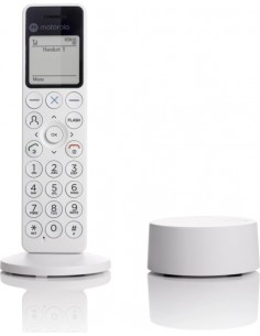 Motorola DOT411-Telefono Inalambrico Dect - Gran Pantalla LCD - Teclado Retroiluminado - Manos Libres
