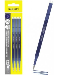 Online MagiXX Pack de 3 Recambios de Tinta Gel Borrable - Trazo de 0.7mm - Color Azul
