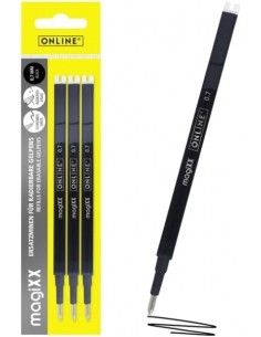Online MagiXX Pack de 3 Recambios de Tinta Gel Borrable - Trazo de 0.7mm - Color Negro