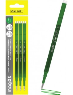 Online MagiXX Pack de 3 Recambios de Tinta Gel Borrable - Trazo de 0.7mm - Color Verde