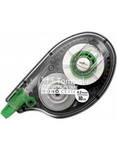 Tombow Mono YT Cinta Correctora - 4.2mm x 10m - Presentado en Blister - PET Resistente al Desgarro - Secado Inmediato - Color