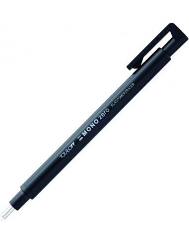Tombow Mono Zero Portagomas - Punta Redonda de 2.3mm - Capuchon de Proteccion - Mecanismo de Giro - Libre de PVC y Latex -
