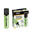 Ingraf Long-Life Marcador Fluorescente - Punta Biselada - Trazo 2-5mm - Tinta Base de Agua - Color Verde