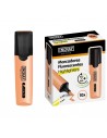 Ingraf Long-Life Marcador Fluorescente - Punta Biselada - Trazo 2-5mm - Tinta Base de Agua - Color Naranja