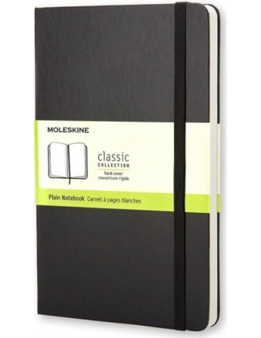 Moleskine Classic Libreta de Tapa Dura - Papel Marfil Liso - 70g m2 - Apertura 180Â-- Esquinas Redondeadas - Marcapaginas