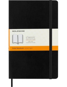 Moleskine Classic Libreta de Tapa Blanda - Papel Marfil Rayado - 70g m2 - Apertura 180Â-- Esquinas Redondeadas -