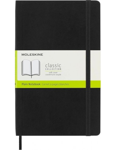 Moleskine Classic Libreta de Tapa Blanda - Papel Marfil Liso - 70g m2 - Apertura 180Â-- Esquinas Redondeadas -