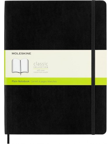 Moleskine Classic Libreta de Tapa Blanda - Papel Marfil Liso - 70g m2 - Apertura 180Â-- Esquinas Redondeadas -