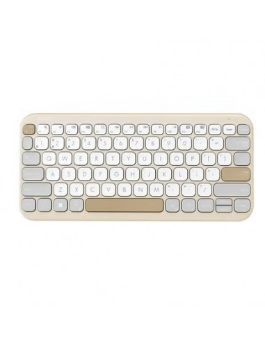 Asus Marshmallow KW100 Teclado-- Bluetooth - Compacto - EspaÃ±ol - Color Beige