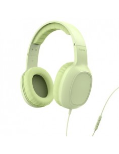 Hama Fun C Auriculares con Microfono Omnidireccional - Cable 1.2m - Diadema Ajustable - Almohadillas de Cuero - Color Verde