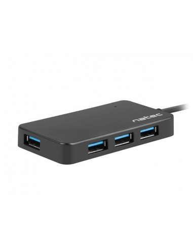 Natec Moth Hub USB - 4 Puertos USB 3.0 - Color Negro