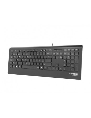Natec Barracuda Teclado Slim - 104 Teclas Membrana - Color Negro