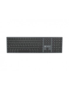 Natec Dolphin Teclado inalambrico Slim - Aluminio - Bluetooth-2 4 Ghz - Switch X-Scissors - Color Negro