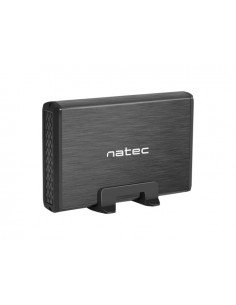 Natec Rhino Caja Externa para Discos HDD SSD SATA 3.5" - USB 3.0 - DiseÃ±o Robusto y Elegante - Plug and Play - Color Negro