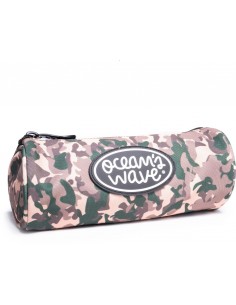 Oceans Wave Estuche Redondo - Gran Amplitud - Diseño Camuflaje Tierra