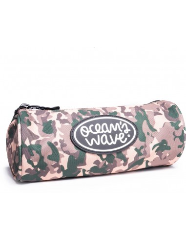 Oceans Wave Estuche Redondo - Gran Amplitud - Diseño Camuflaje Tierra