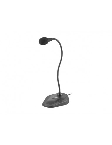 Natec Giraffe 2 Microfono Omnidireccional de Sobremesa - Brazo Felxible - Sensibilidad de -55dB - Color Negro