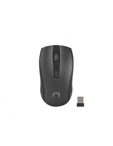 Natec Jay 2 Raton Optico Inalambrico - 1600 dpi - 2 4 Ghz - Adaptador USB - 4 Botones - Color Negro