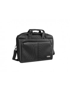 Natec Gazelle Maletin para Portatiles de 14" - Multiples Bolsillos - Resistente a Salpicaduras - Gran Capacidad - Color Negro