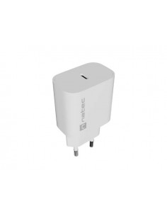 Natec Ribera Cargador de Pared 20W - 1xUSB-C - Carga Rapida - Color Blanco