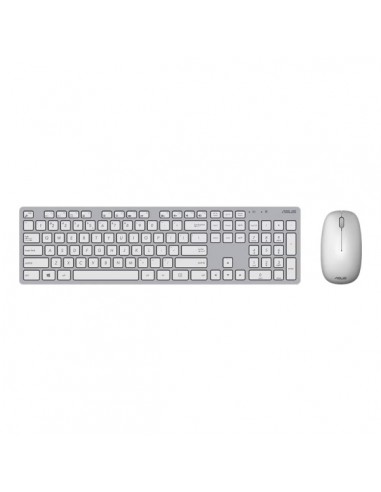 Asus W5000 Kit Teclado y Raton - Inalambrico 2 4Ghz - 1600dpi --EspaÃ±ol - Color Blanco-Gris